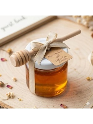 Esmo Home 10'lu Paket 8 cm Mini Ahşap Bal Kaşığı - Hediyelik Bal Çubuğu, Nişan, Düğün, Nikah Şekeri ve Bebek Mevlüdü Için Süsleme Kaşığı - Doğal Ahşap Küçük Bal Karıştırıcı ve Sunum Aksesuarı