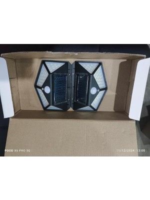 Yenibağ Adet] Dış Mekan Için Solar Lamba, 100 LED Solar Lamba, Dış Mekan Için, Hareket Sensörlü Güvenlik Duvar Lambası, 3 Mod, Su Geçirmez Solar Duvar Lambası, Bahçe, Avlu Için