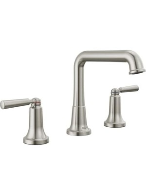 Esmo Home Saylor Yaygın Banyo Bataryası 3 Delikli, Banyo Lavabosu Için Fırçalanmış Nikel Banyo Bataryası, Banyo Lavabo Bataryası, Mühür Teknolojisi, Metal Tahliye Montajı, Paslanmaz