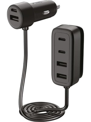 Esmo Home Smartcharger 6sı 1 Arada Pd 90W Araç Hızlı Şarj Aleti 3 Usb-C+3 Usb-A
