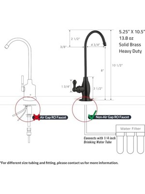 Esmo Home Su Filtresi Musluk-Coke Şekilli -Spout Gk1-Orb, Yağla Ovulmuş Siyah