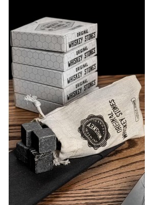 Esmo Home Hediyesepeti 5 Adet 12'li Premium Doğal Mermer Viski Soğutma Taşı (60 Adet Viski Taşı)