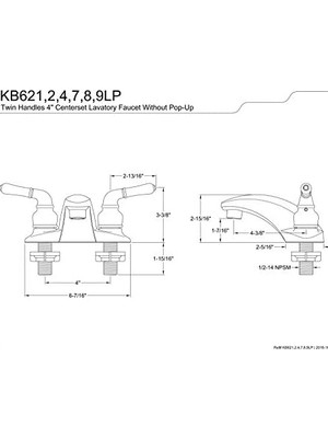 Esmo Home KB624LP Magellan 4 " Banyo Bataryası, 4-1/4", Cilalı Krom/parlak Pirinç