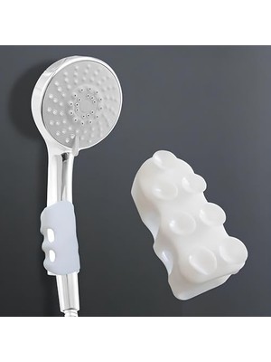Esmo Home Vantuzlu Duş Başlığı Tutucu – Silikon, Ayarlanabilir, Aletsiz Kurulum