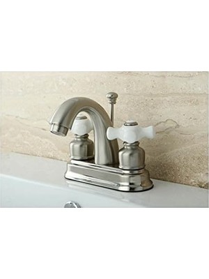 Esmo Home KB5618PX Restorasyon 10 cm Merkez Seti Tuvalet Musluğu, Nikel