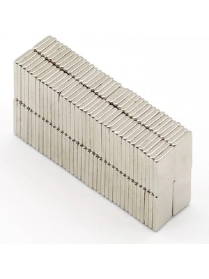 Urfakent 20 Adet 15X10X1.5 mm Köşeli Neodyum Mıknatıs N35 Magnet Dayanıklı Nikel Kaplama