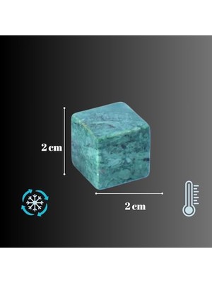 Esmo Home Perlotus Granit Eskitme Viski Taşı Metal Kutulu, Doğal, Sulandırmadan Soğutur (9 Adet) Yeniyıl Yılbaşı Hediye