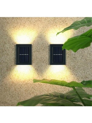 Sprout Store Çift Taraflı Duvar Lambası Güneş Enerjili Aydınlatma Dekorasyon Aplik Işık (2 Adet)