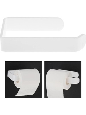 Esmo Home Banyo Beyaz Yapışkanlı Lüks Tasarım Lamalı Tuvalet Kağıtlığı | Hem Yapışkanlı Hem Montajlı Ürün