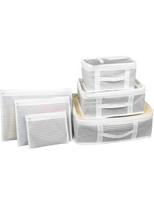 Ronanna Bavul Içi Organizer Seti - Yatak Odası Organizer Set - Makyaj Organizer Mini Hurçlar (6 Parça) ( Lisinya )