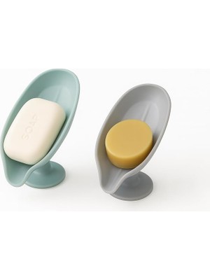 Sprout Store Store Vantuzlu Su Giderli Sabunluk 2’li Set – Kaymaz, Kendiliğinden Su Akıtmalı, Tezgah Üstü Sabunluk – Banyo & Mutfak Için Pratik Sabun Tutucu