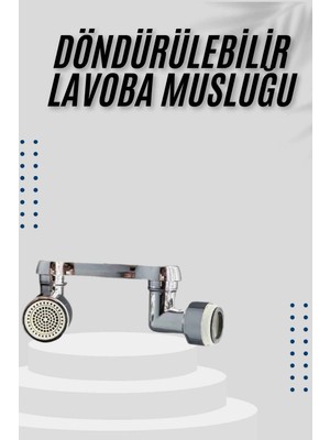 Urfakent Dönebilen Musluk Başlığı Akrobat Mutfak Banyo Musluk Ucu Başlığı Oynar Başlıklı
