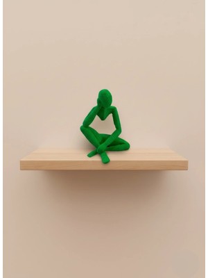 Urfakent Minimal Insan Figürü Biblo Yeşil Ev ve Ofis Dekoru