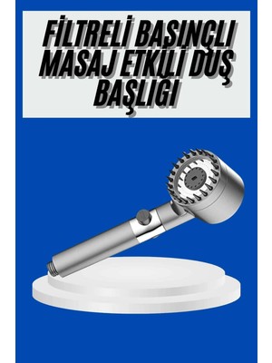 Urfakent Yeni Nesil Duş Başlığı Paslanmaz Çelik Masaj Etkili Ergonomik Tasarım Su Basınçlı