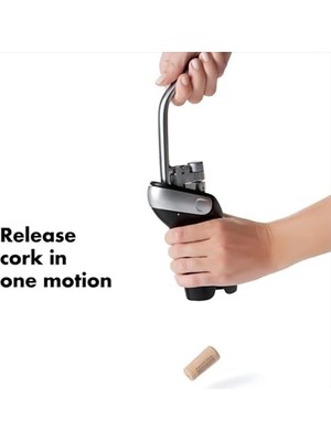 Esmo Home Oxo Steel Dikey Kol Tirbuşon Çıkarılabilir Folyo Kesici, Gümüş