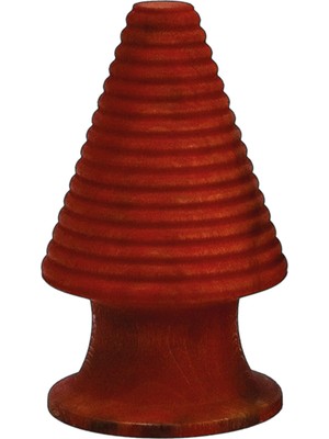 Özgürce Doğal Masif Ahşap Kırmızı Dekoratif Yılbaşı Ağacı 14X9 cm