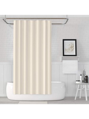Sprout Store Home Krem Duşakabin Perdesi-Tek Kanat Banyo Perdesi, 180X200CM Polyester Kumaş Duş Perdeleri