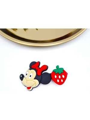 Merve Takı Çilek ve Minnie Mouse Figürlü Çocuk Pens Toka 2'li