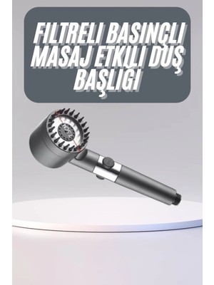 Urfakent Yüksek Performanslı Masaj Etkili Su Tasarruflu Duş Başlığı Krom Kaplama Uzun Ömürlü