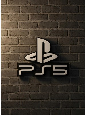 Urfakent Playstation 5 Logo Duvar Dekoru Minimal Tasarım 16×12 cm
