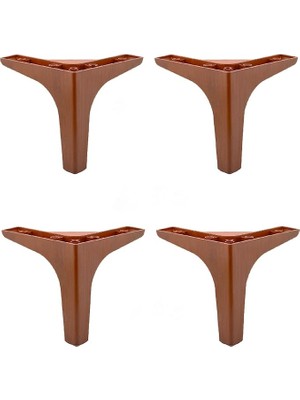 Sprout Store 4 Adet Sedef Lüks Mobilya Kanepe Sehpa Tv Ünitesi Koltuk Ayağı 14 cm Ahşap Desenli Ayak