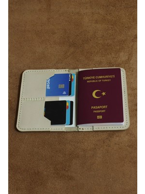 Akronium Leather Hakiki Deri El Yapımı Pasaport Cüzdanı