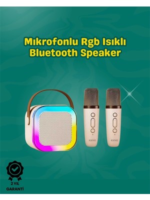 Urfakent Iki Mikrofonlu Renkli LED Işıklı Karaoke Cihazı