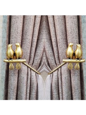 Özgürce Kuş Figürlü U Renso Perde Tutucu Aksesuar Çift Seti, Şık ve Pratik Kullanım