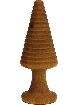 Özgürce Doğal Masif Ahşap Yılbaşı Çam Ağacı Dekorasyon Objesi, 14X8 cm