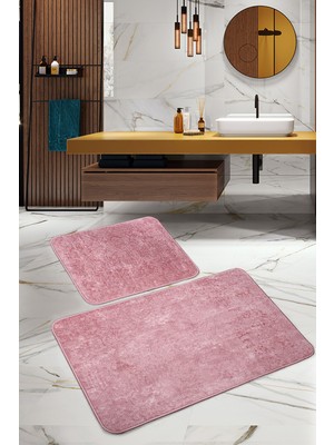 PremiumPort Yumuşak ve Şık Isveç Tarzı 2'li Banyo Paspas Takımı