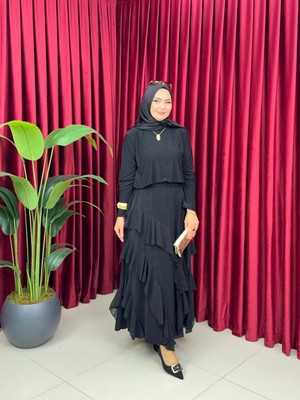 Still Butik Elif Yılmaz Esma Etek Bluz Takım Sandy Kumaş Tesettür Büyük Beden Kadın Giyim ST2201