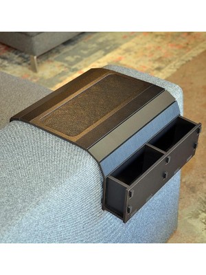 CetKing Katlanır Portatif Koltuk Başı Kumandalık Hazneli Yan Sehpa