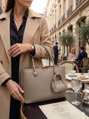 Victoria Shine Şık Minik Cüzdan Detaylı El ve Omuz Çantası - Model 3124