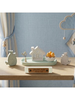 Özgürce Bebeğiniz Için Özel Civciv ve Ev Temalı Dekoratif Set