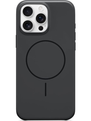 Lidyahan Store iPhone 16 Pro Max Kılıf - Magsafe, Çizilmeye Dayanıklı Koruyucu Kılıf, Ince Form, Mikrofiber Kaplama - Gece Siyahı