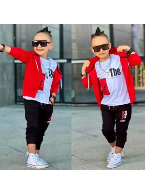 Alvera Collection 60080 Break Hırkalı Kapüşonlu Takım Krmz