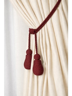 Özgürce Şık Dekoratif Perde Kol Bağı Toplu Kordon Sarım Armut Model