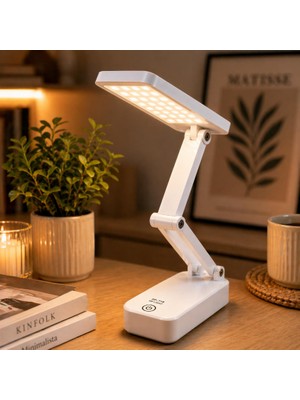 Multizone Şarjlı 24 LED Katlanabilir Masa Lambası Aydınlatma 3 Mod Dokunmatik Taşınabilir Işık Dekoratif