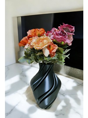 Özgürce Şık Çift Renkli Dekoratif Vazo, Modern ve Zarif Tasarım