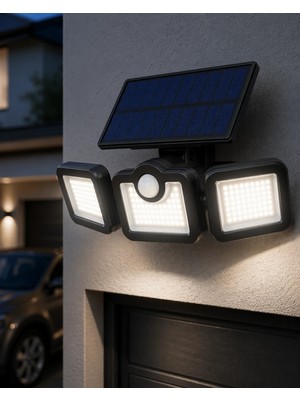 Prativas Kablosuz Solar Projektör Hareket Sensörlü Dış Cephe Lambası