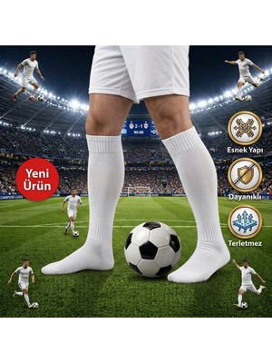 Bs Beyaz Shoes  (35-39 Standart) Futbol Maç Çorabı Futbol Tozluk Futbol Halısaha Çorabı Konç Halı Saha Çorabı