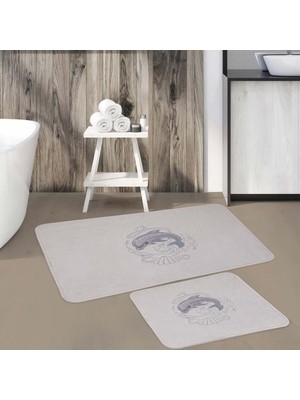 PremiumPort Yumuşak ve Şık 2'li Banyo Paspas Takımı, 60X100 Cm, Rahat Kullanım