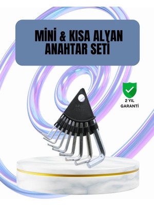 Ronanna 9 Parça Alyan Anahtar Seti Altıgen Uçlu Mobilya ve Tamir Için