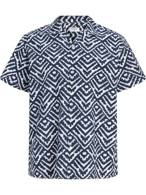 Jack & Jones Büyük Beden Resort Yaka Kisa Kollu Gömlek - Milo
