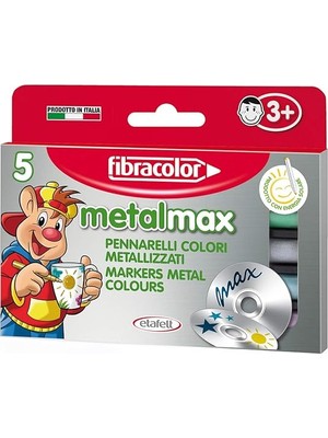 Lidyahan Store Metal Max Paket 5 Büyük Keçeli Kalem, Metal Mürekkepli