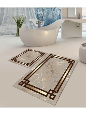 Özgürce Yumuşak Dokulu, Su Emici ve Kaymaz, 2'li Banyo Paspas Takımı