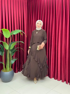 Still Butik Elif Yılmaz Esma Etek Bluz Takım Sandy Kumaş Tesettür Büyük Beden Kadın Giyim ST2201