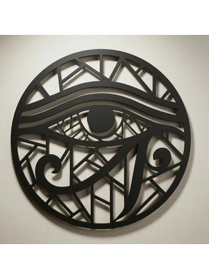 Bezos Horus Gözü Duvar Tablosu Mdf Lazer Kesim Geometrik Modern Duvar Süsü Eye Of Horus Dekor