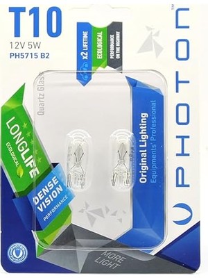 CetKing Ampul W5W 12V 2'li Blister Minyatür Pht PH5715 B2