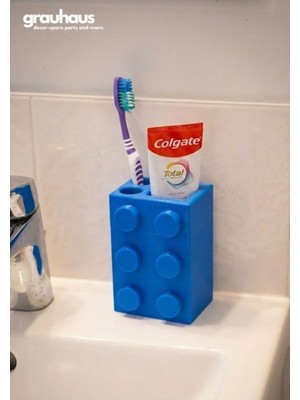 Özgürce Şık Blok Tasarımlı Diş Fırçalık ve Macun Tutucu Organizer